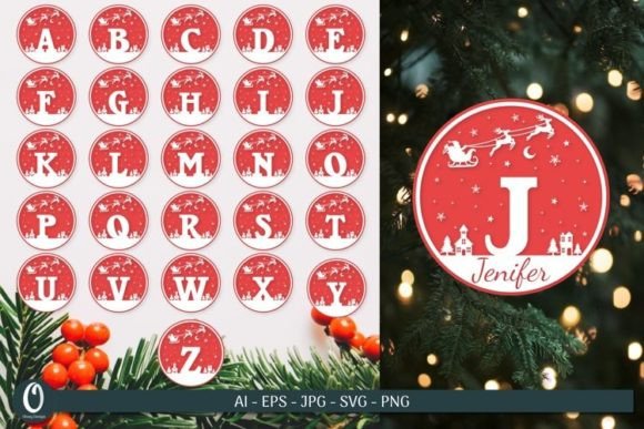 Christmas Alphabet Svg Bundle
