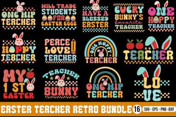 Easter Teacher Retro SVG Bundle Review