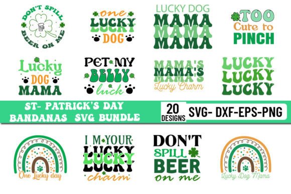 St Patrick s Day Dog Bandanas Svg Bundle